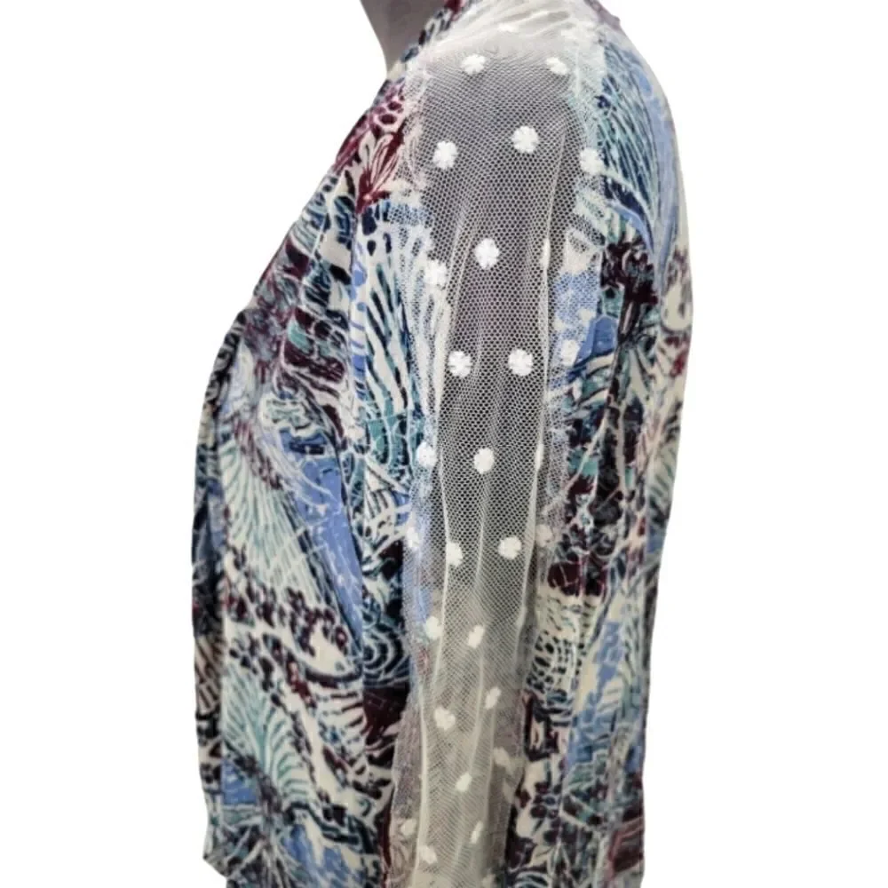 EC FREE PEOPLE NOUVEAU TULIP FRONT BOHO TOP SZ. L